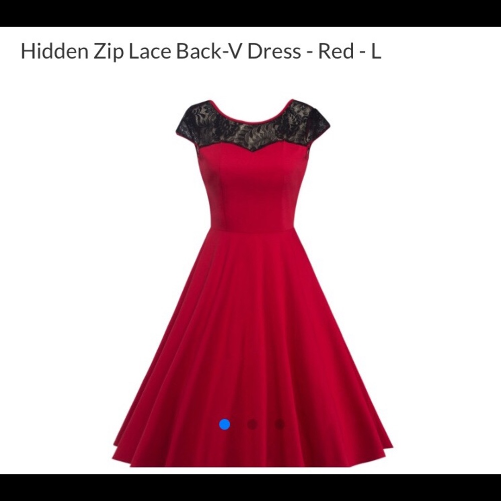 Lace back V back dress